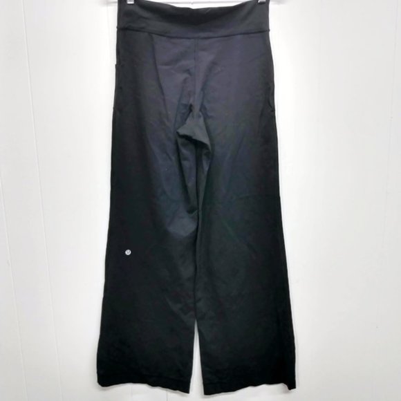lululemon athletica Pants - Lululemon NWOT Wide Leg Yoga Pant 4 Solid Black